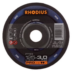 Disque à couper FT33 - 125x3.0mm - Rhodius