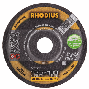 Disque à couper XT70 - 125x1.0mm - Rhodius